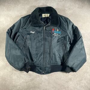 80’s VTG Flight Jacket Floyd Gorpcore Nylon Full Zip Insulated Bomber Jacket